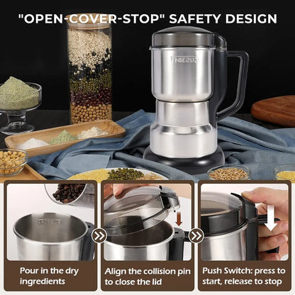 High Power Electric Coffee Grinder Kitchen Cereal Nuts Beans Spices Grains Grinder Machine Multifunctional Home Coffee Grinder
