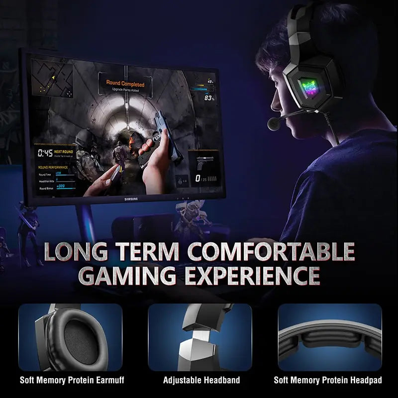 ONIKUMA Headphones Gamer Pro Wired Gaming Headset