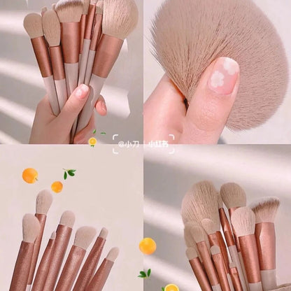 13 PCS Makeup Brushes Set Eye Shadow Foundation Women Cosmetic Brush Eyeshadow Blush Beauty Soft Make Up Tools Bag