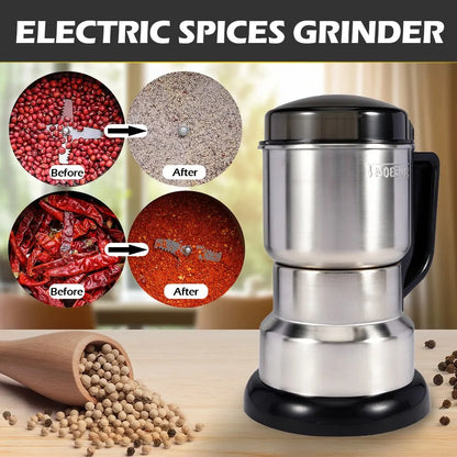 High Power Electric Coffee Grinder Kitchen Cereal Nuts Beans Spices Grains Grinder Machine Multifunctional Home Coffee Grinder