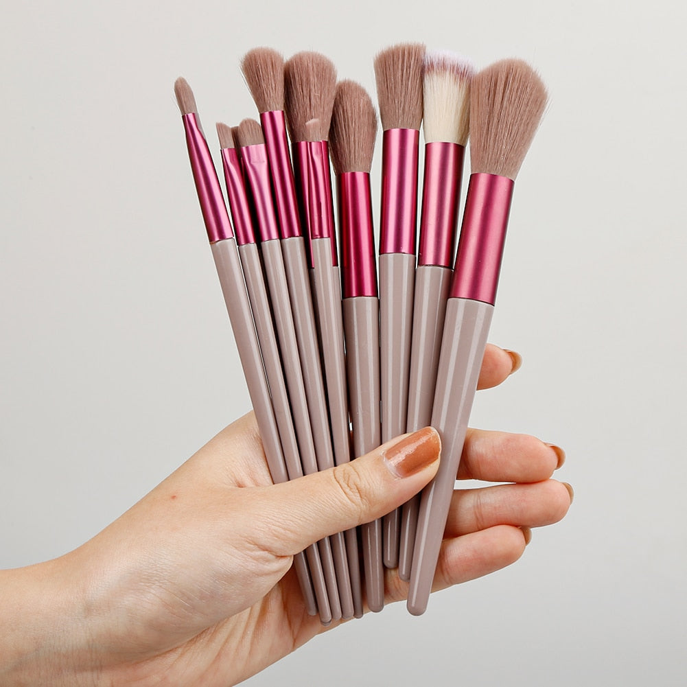 13pc Makeup Brushes Set Make Up Concealer Blush Cosmetic Powder Brush Eyeshadow Foundation Highlighter Brushes Soft Beauty Tool