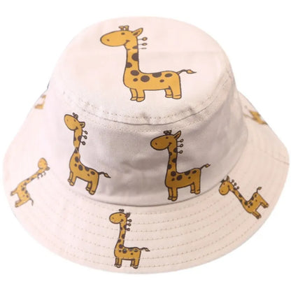 Cartoon Giraffe Baby Bucket Cap Outdoor Beach Children Sun Hat Kids Panama Cap Baby Boys Girls Cap