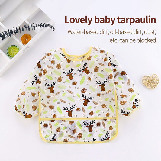 Children Coverall European Style Meal Clothes K Waterproof Anti Dressing Meal Clothes Infant Baby Bib
