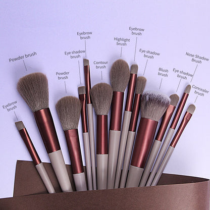 13 PCS Makeup Brushes Set Eye Shadow Foundation Women Cosmetic Brush Eyeshadow Blush Beauty Soft Make Up Tools